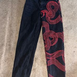 designer i.am.gia snake jeans size 0